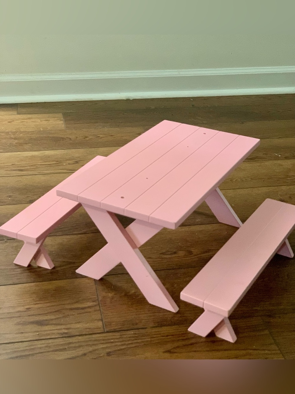 American Girl 2009 Girl of the Year Picnic Table Carissa Pink Table Only EUC